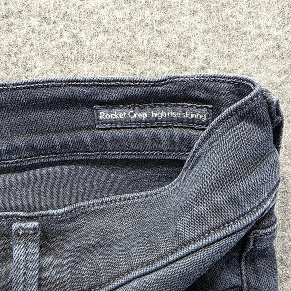 Citizens Of Humanity Jeans Womens 28 Black Rocket Crop High Rise Skinny Cropped - Picture 4 of 10